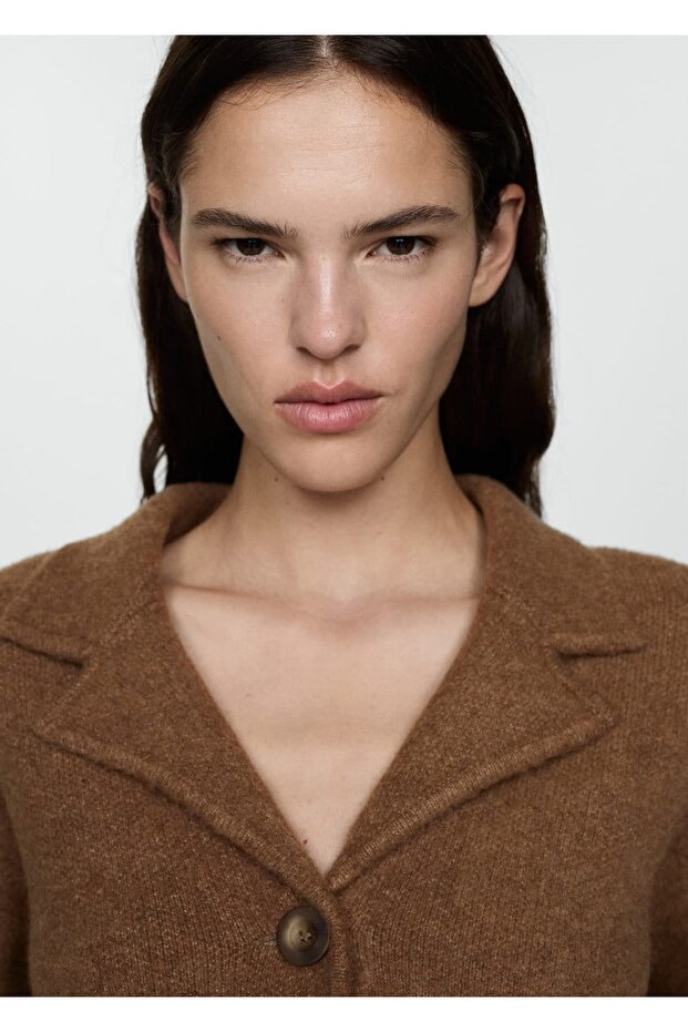 Buttoned knitwear jacket - 5