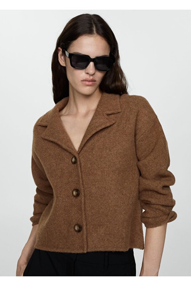 Buttoned knitwear jacket - 1