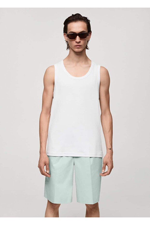 %100 pamuklu askılı bluz - 1