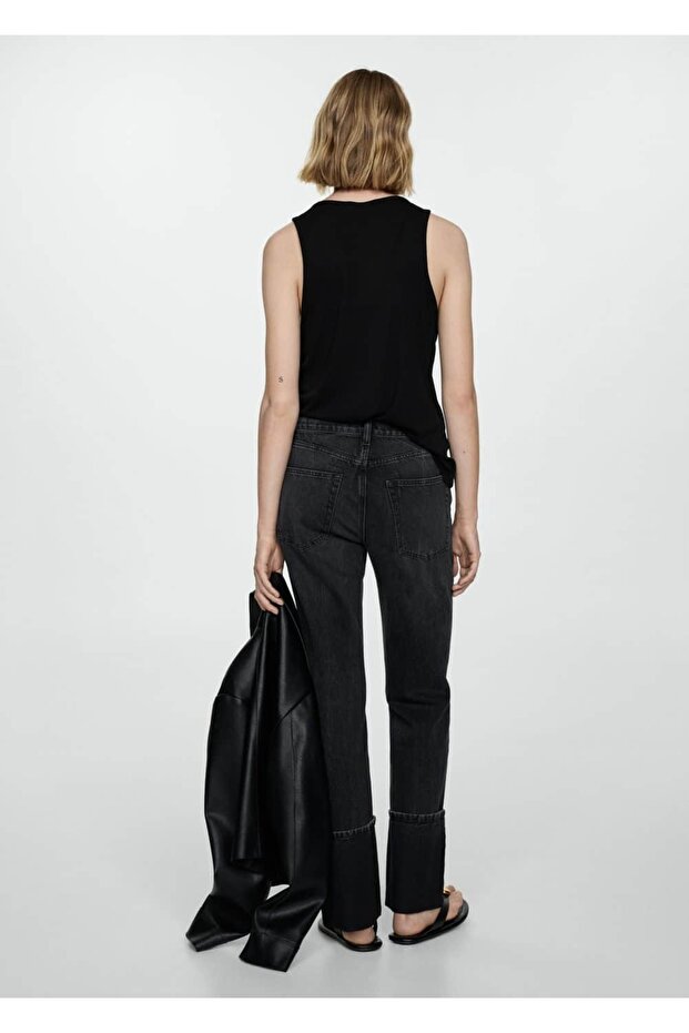 Paçaları Kıvrık Jean - 4