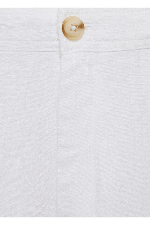 %100 keten pilili pantolon - 8