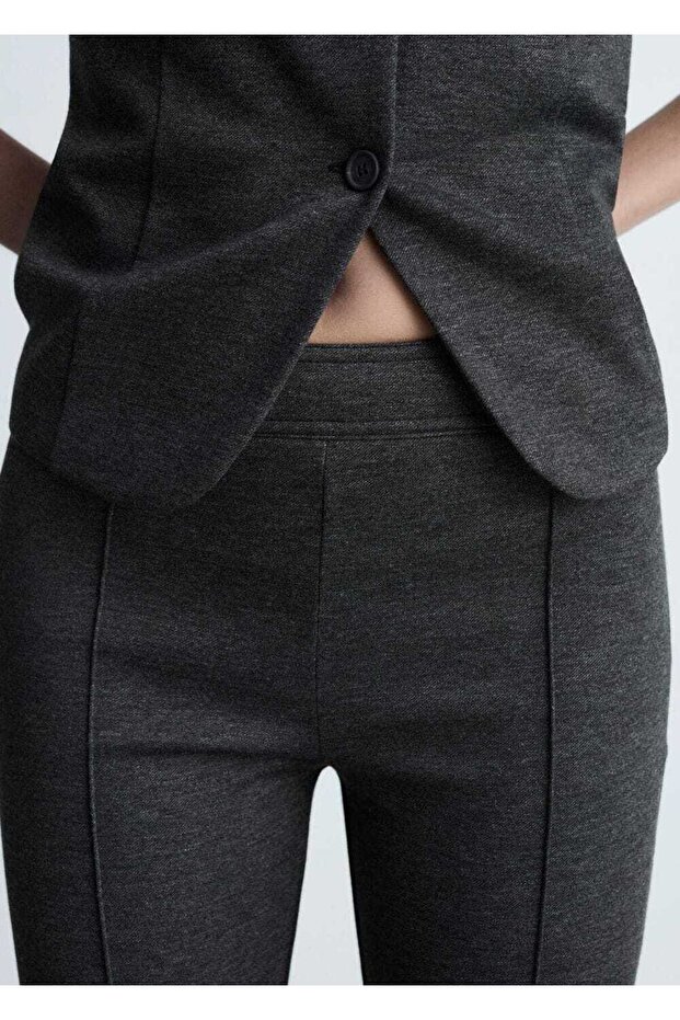 Dikişli Flare Pantolon - 7