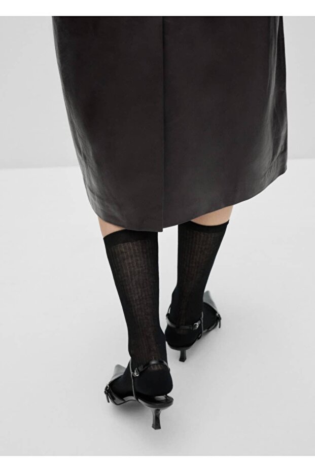 Pamuklu ribana çorap - 2