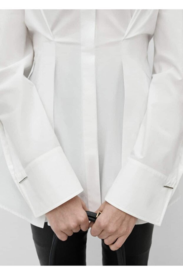 %100 pamuklu pilili gömlek - 8