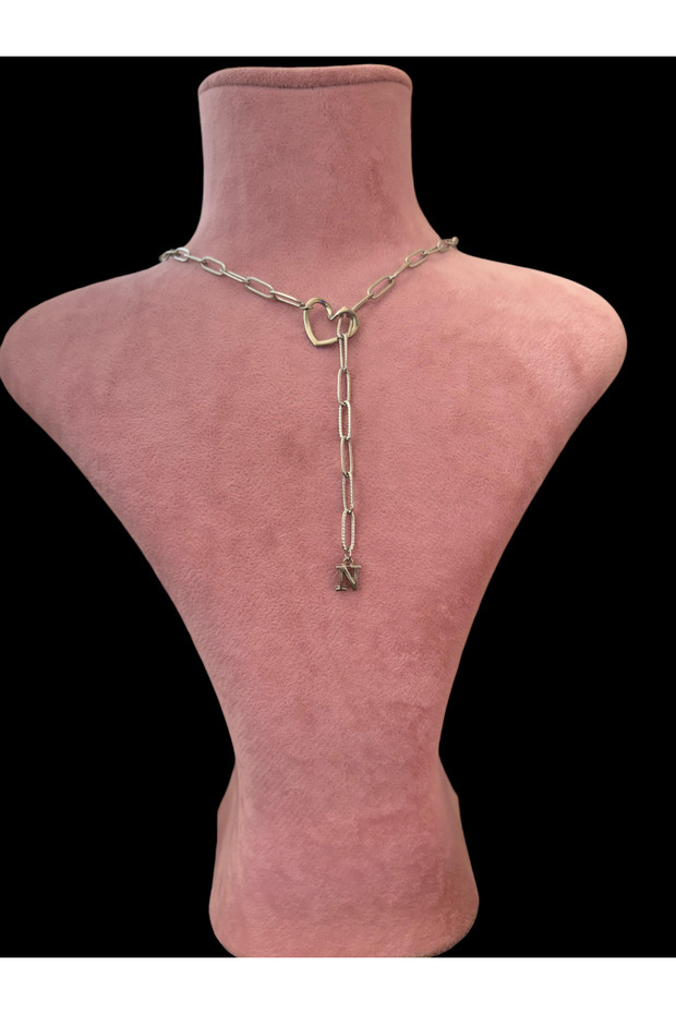 Kalp Çelik Paslanmaz Kolye - 2