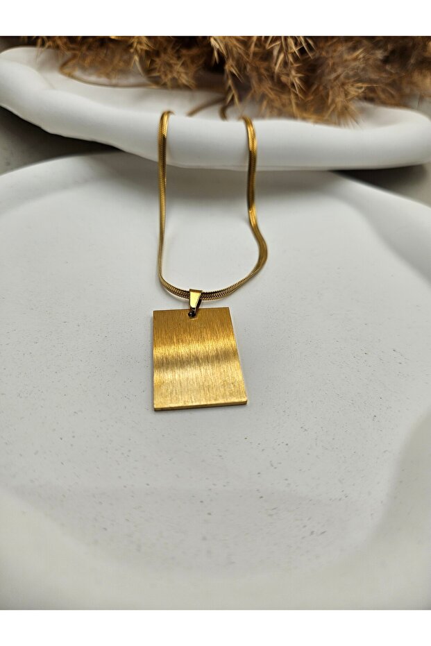 Çelik plaka kolye - 2