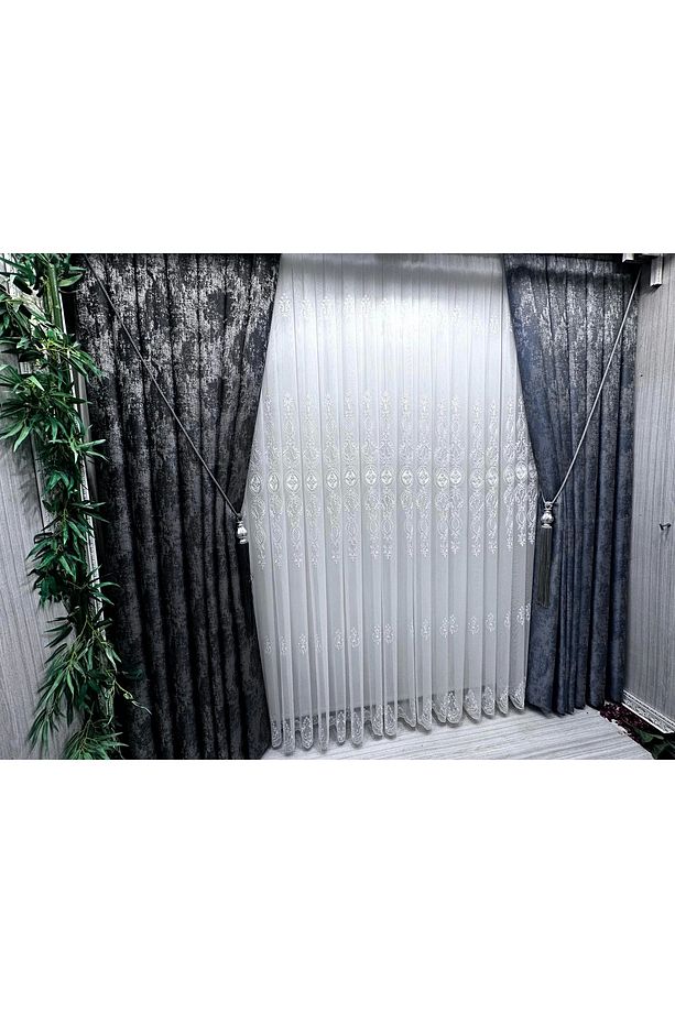 Nivemeshome Pera V-5502 1/3 Sık Pileli Fon Perde Apm - 4