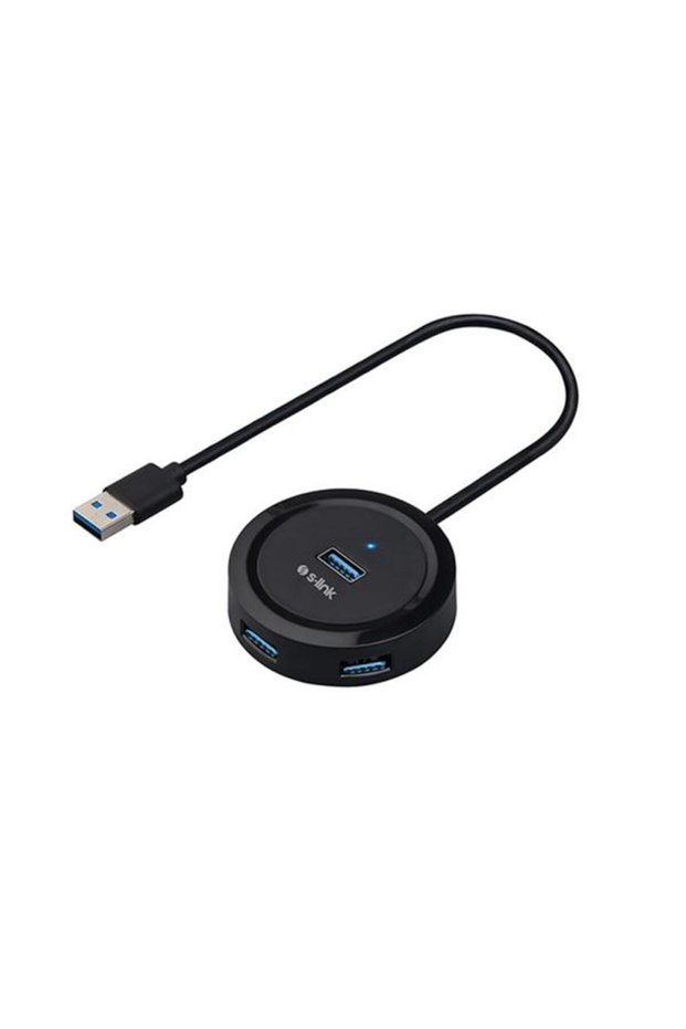 S-Link Swapp Sw-U300 4 Port USB 3.0 Gray Hub