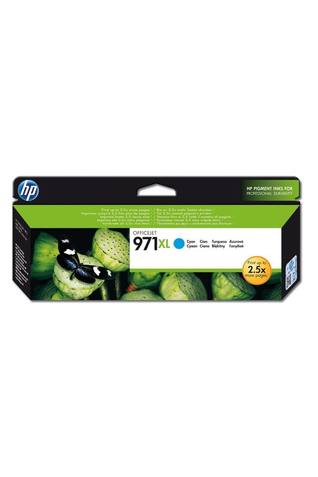 Hp 971xl cyan blue 6,600 page cartridge cn626a
