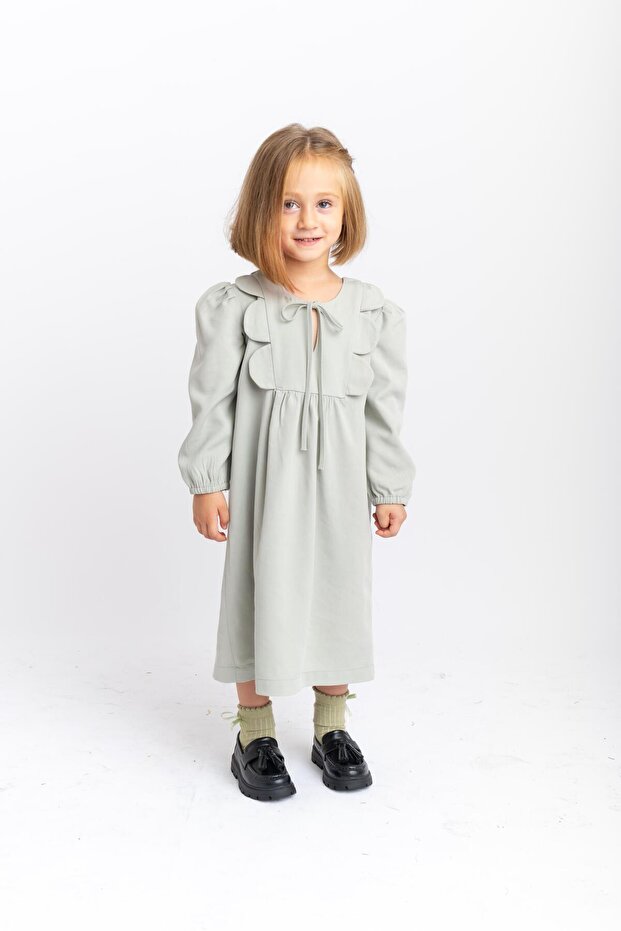 Papatya Tencel Dress 2-7 Years Mint Green