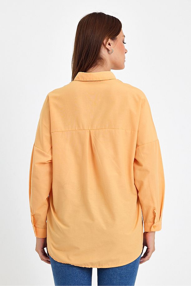 Oversize Uzun Basic Gömlek Ds22yb113900 - 4