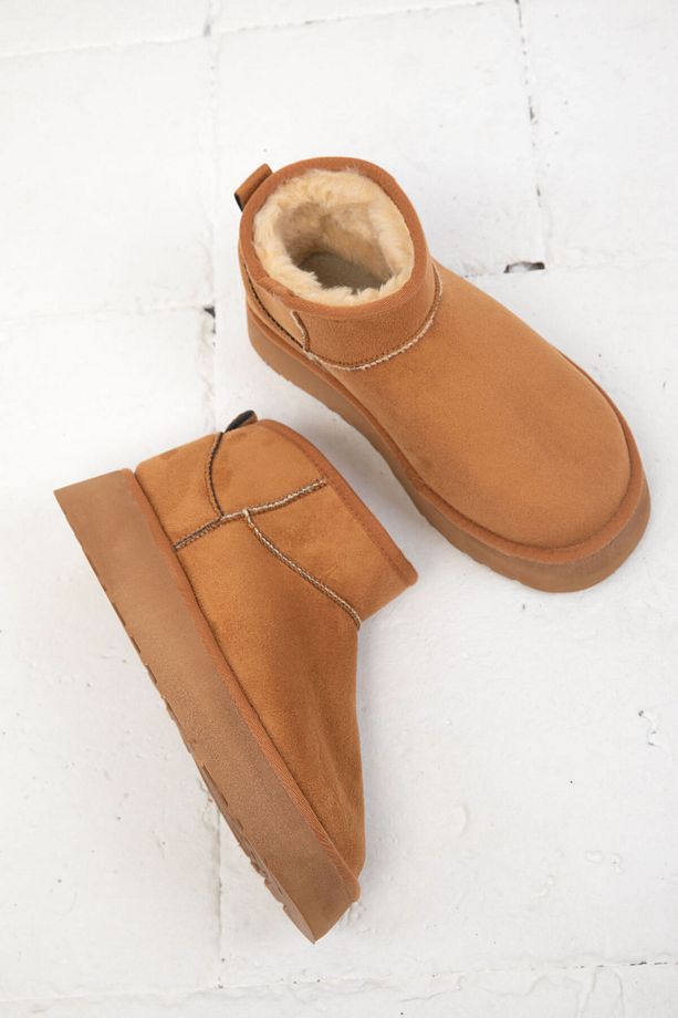 Taba Süet Kadın Bot & Bootie 19761 - 3