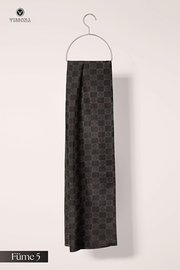 MONOGRAM ŞAL  - %57 İPEK %43 PAMUK - 2