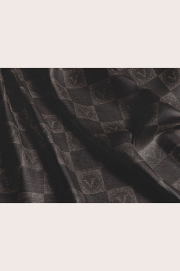 MONOGRAM ŞAL  - %57 İPEK %43 PAMUK - 3