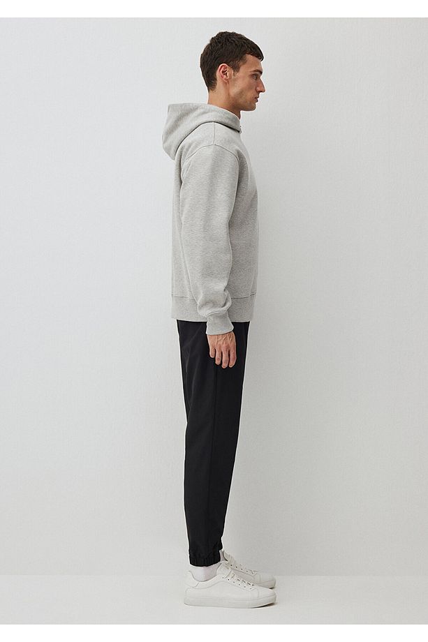 Kapüşonlu Gri Basic Sweatshirt 0S10190-80196 - 3
