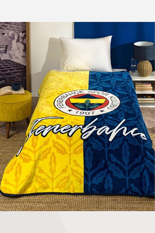 New Season Yellow Navy Blue Licensed Fan Blanket