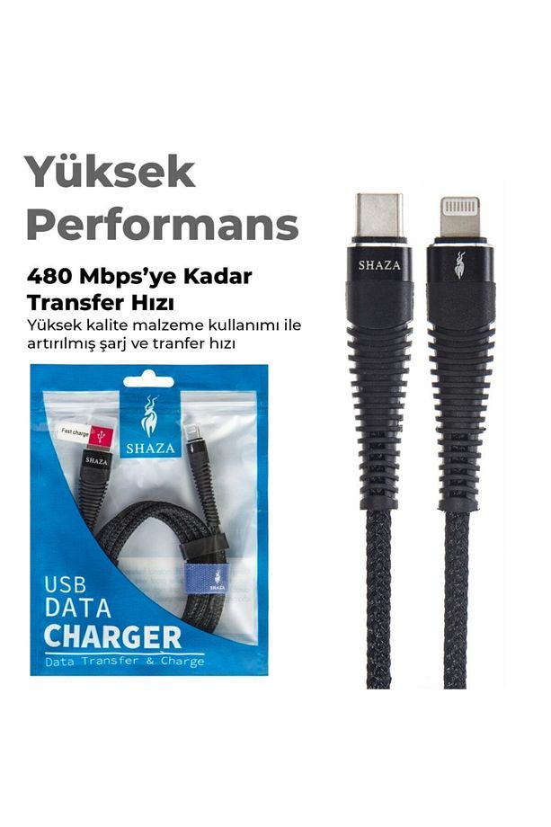 Iphone Lightning To Type-c Pd 5a 100w Örgülü Hızlı Şarj Ve Data Kablosu 2 Metre - 7