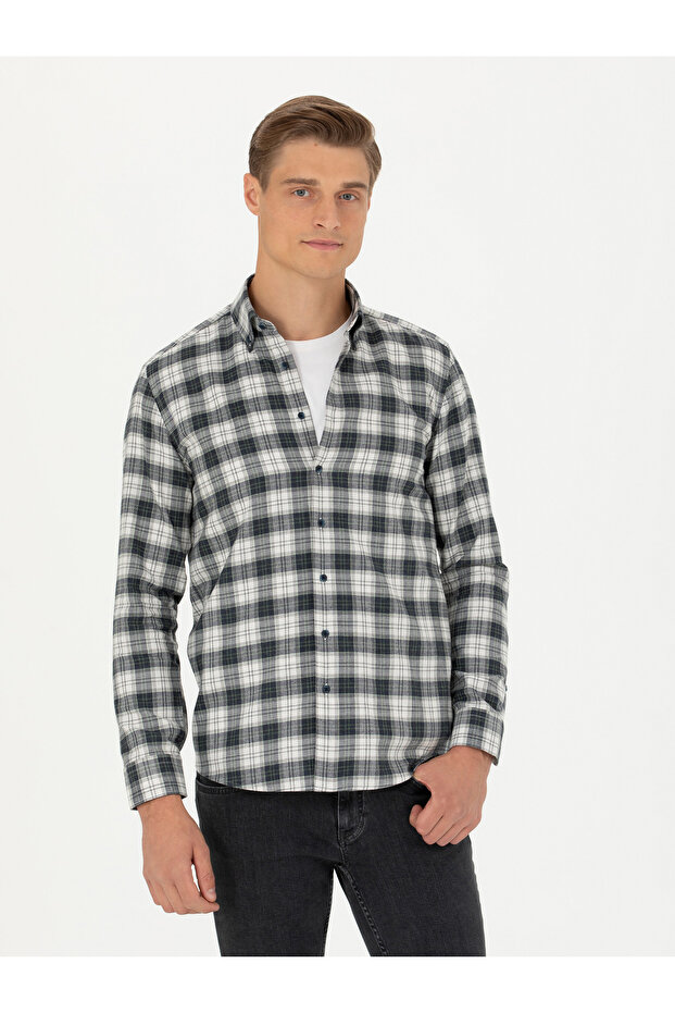 Stone Slim Fit Long Sleeve Shirt 50282560-Vr049