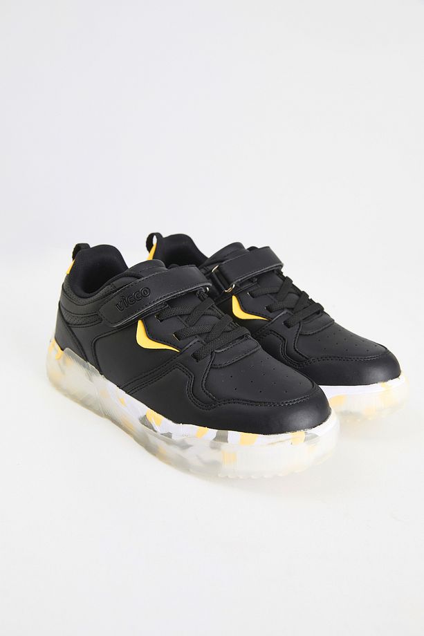Monaco Hafif Erkek Çocuk Siyah Sneaker - 1