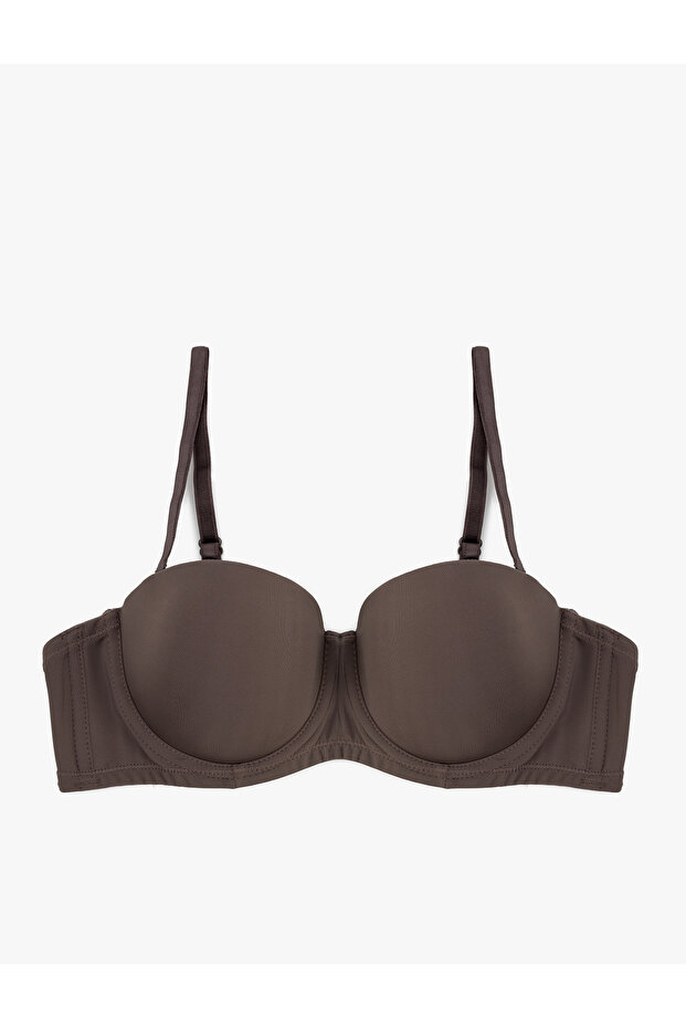 Strapless Bra Without Padding Wired Bra Pack of Detachable Strap