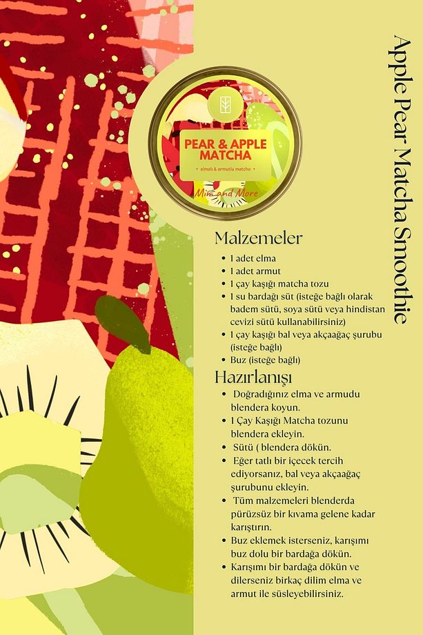 Pear & Apple Matcha - Armut & Elma Aromalı Matcha, 100 gr - 7