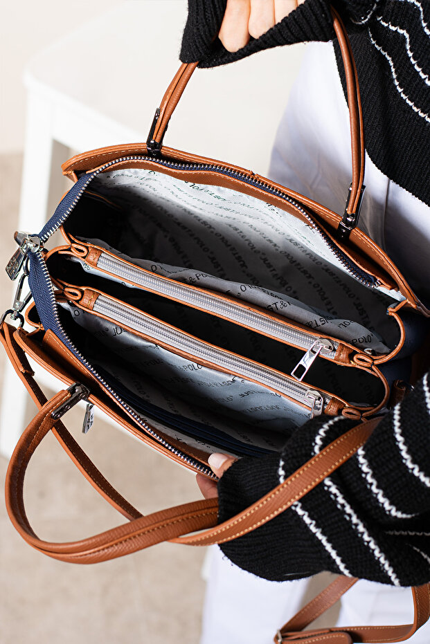 حقيبة يد وكتف نسائية مقاس: 22×29 سم - 3