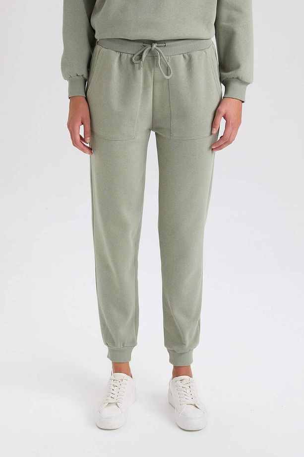 Regular Fit Jogger Kışlık Eşofman Altı Basic Düz Beli Lastikli Bağcıklı Cepli V2699az24wn - 3