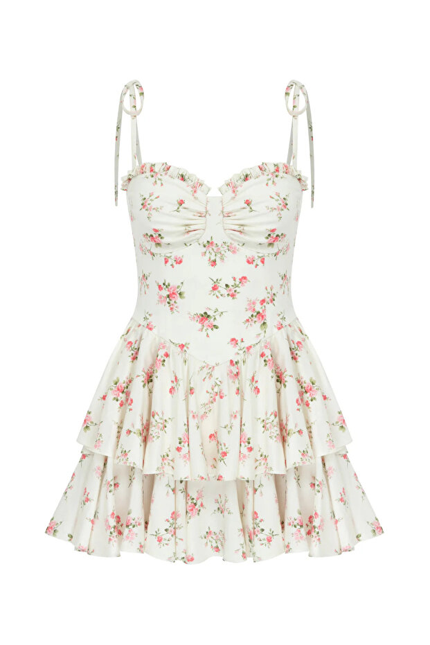 Flower Bombshell Elbise - 1