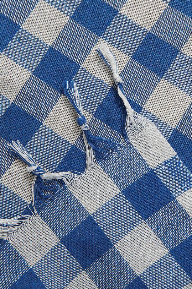 Çok Amaçlı Sofra Bezi Piknik Örtüsü & Masa Örtüsü Siyah Ekose Pötikare 140x140 Cm - 3