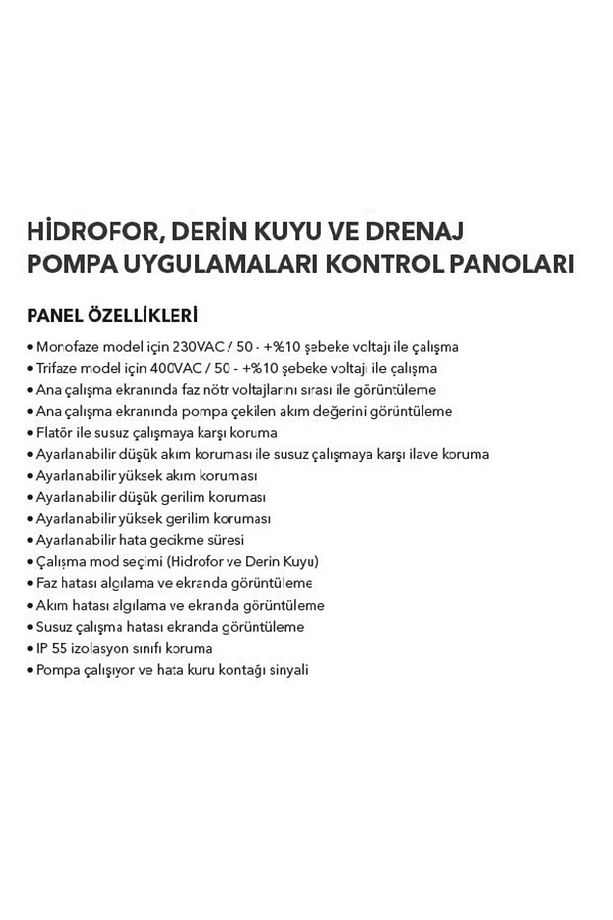 Dijital 1.5 Hp 220v Akıllı Smart Lcd Ekranlı Pompa Koruma Ve Kontrol Panosu - 2
