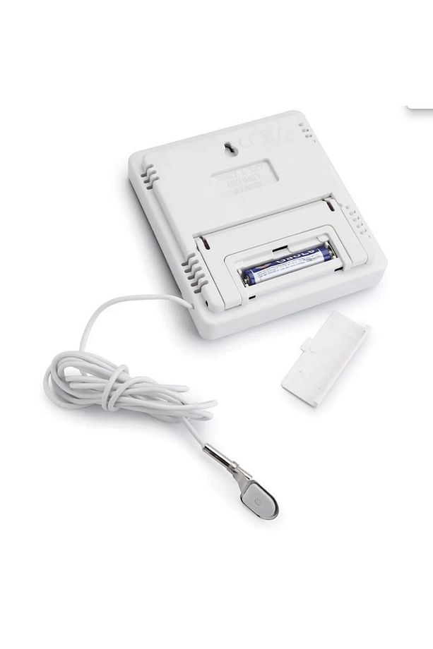 2 Dijital Termometre Alarm Saat Dış Sıcaklık Ölçer Nem Ölçer - 7