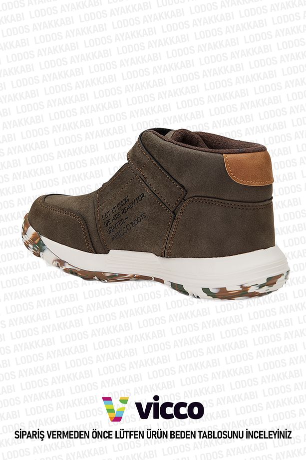 Dallas Model Erkek Çocuk Ortopedik Hafif Kahve Bot - 4