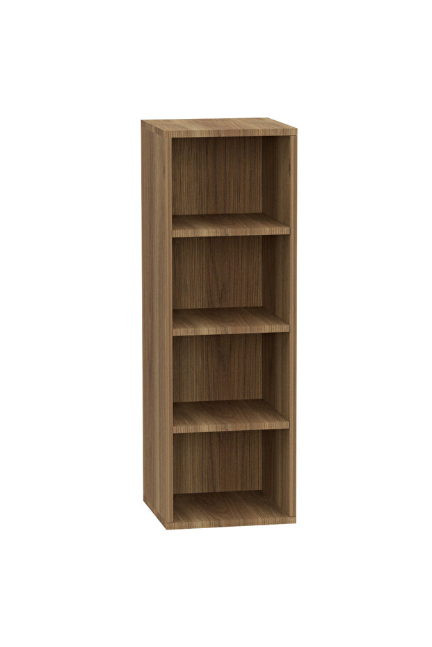 Wooden Storage Display Shelves 4-Tier Freestanding, Box Shelves, Zabrano