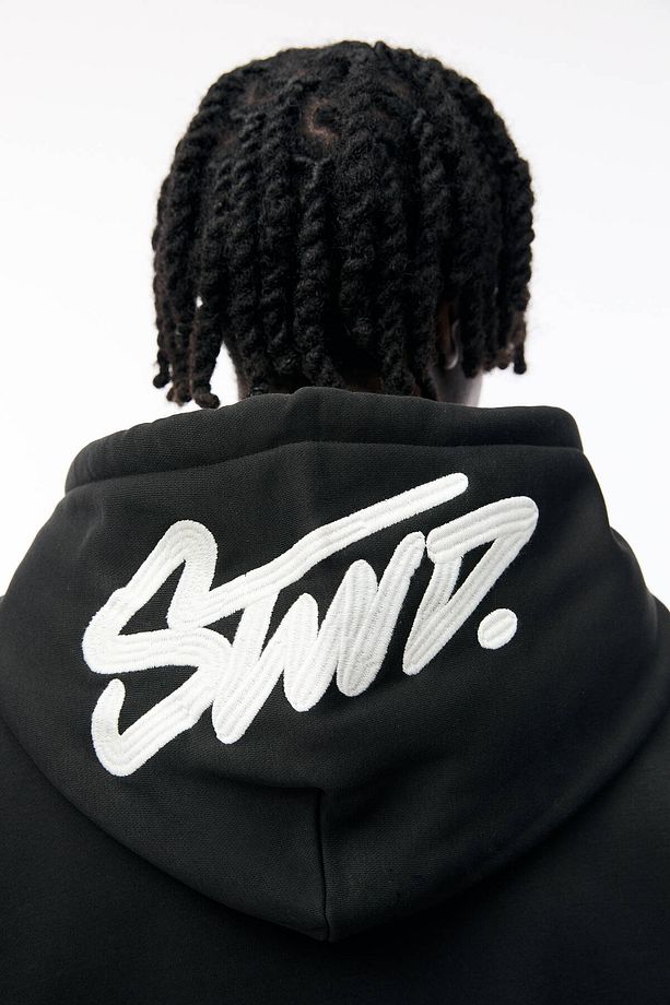 STWD işlemeli ve kapüşonlu sweatshirt - 4
