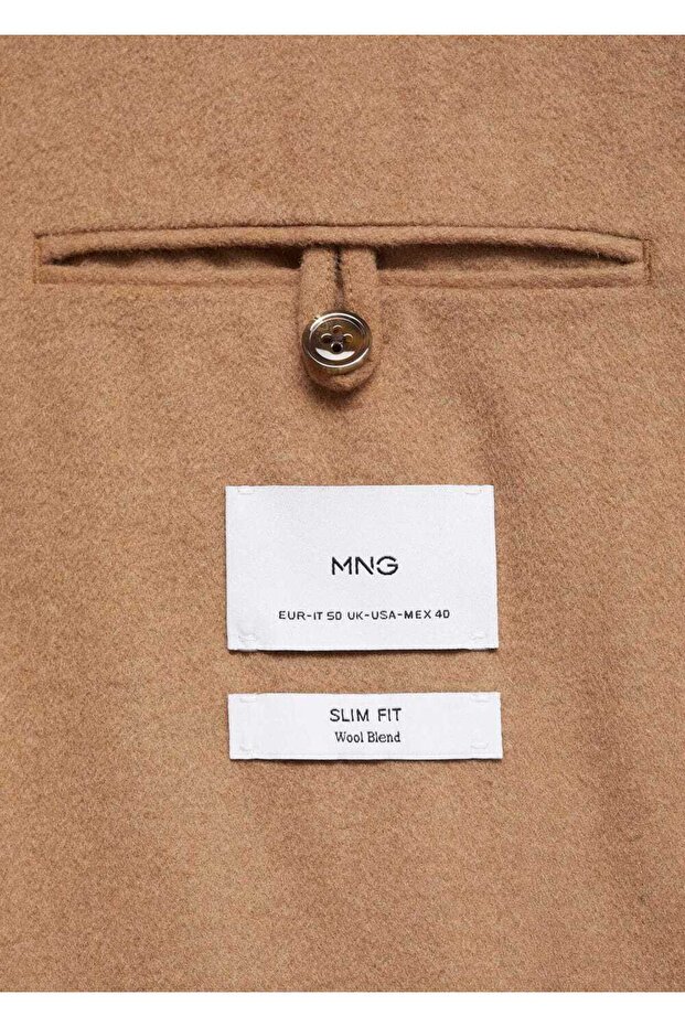 Slim Fit Wool Blazer Jacket - 8