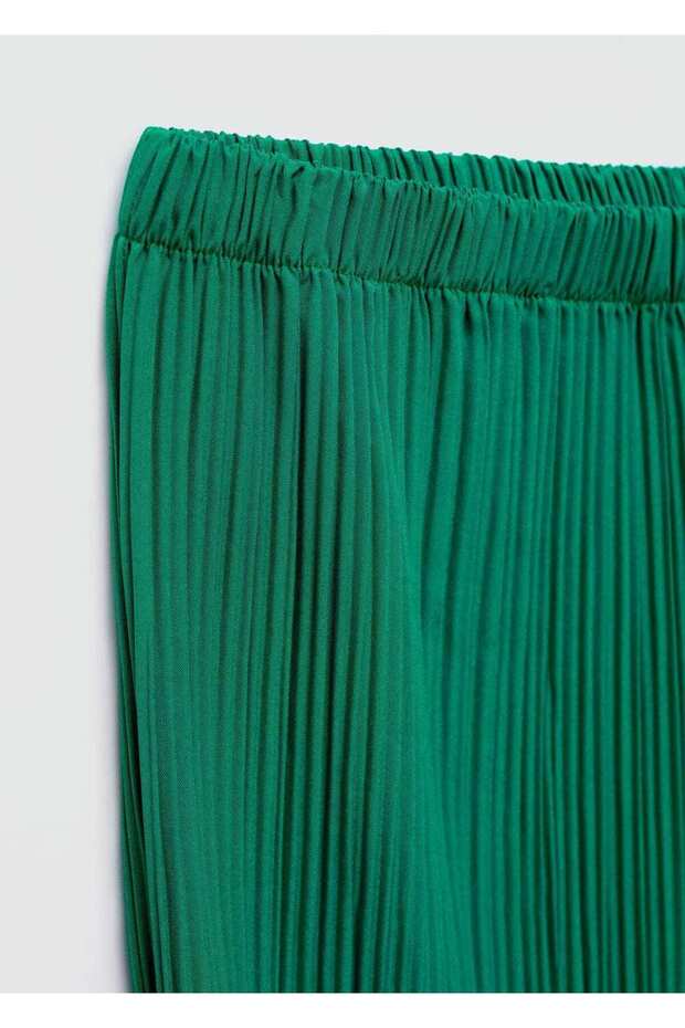 Dökümlü pilili pantolon - 5