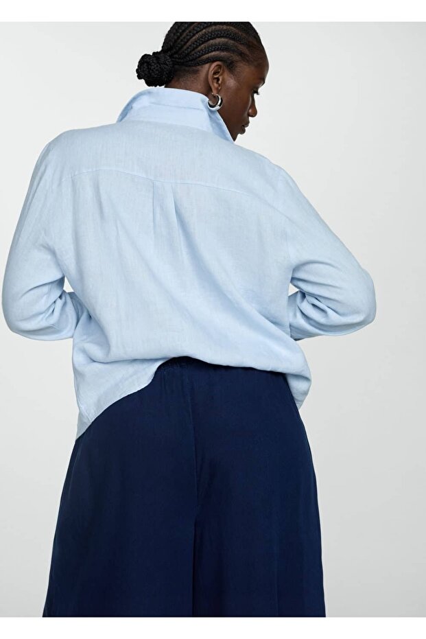 Beli lastikli lyocell pantolon - 8