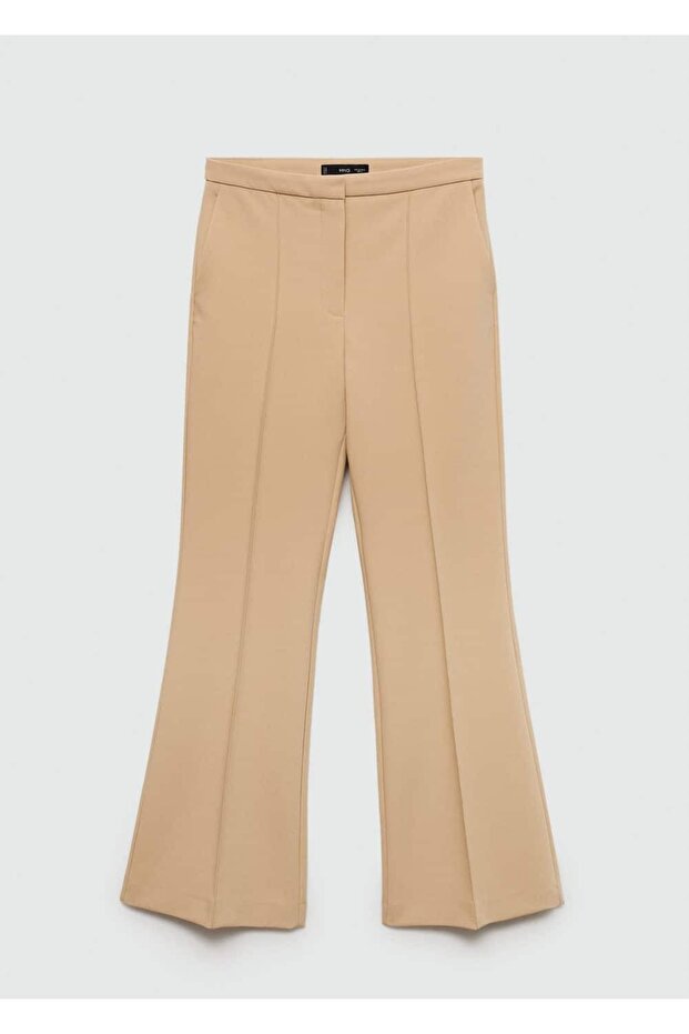 Dökümlü flare pantolon - 3