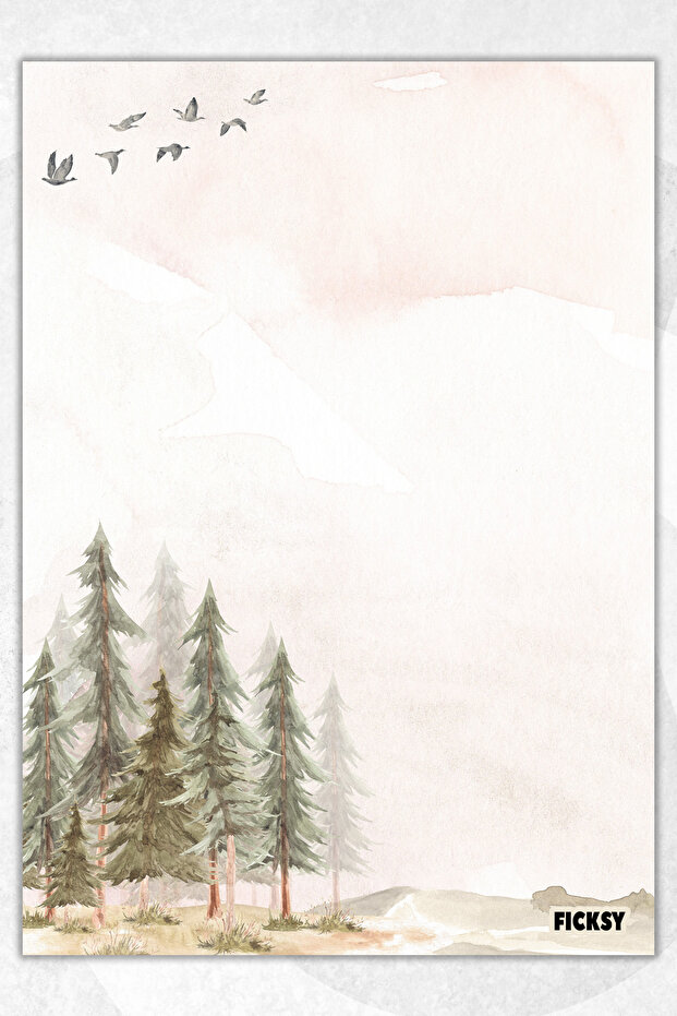 دفتر ملاحظات A5 Orman بدون خطوط - 50 ورقة - مذكرة - دفتر ملاحظات - دفتر ملاحظات - ورق ملاحظات - 1