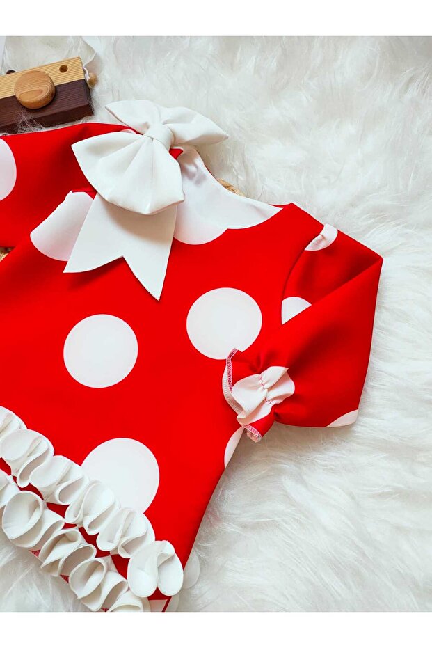 Puantiyeli çan elbise - 6