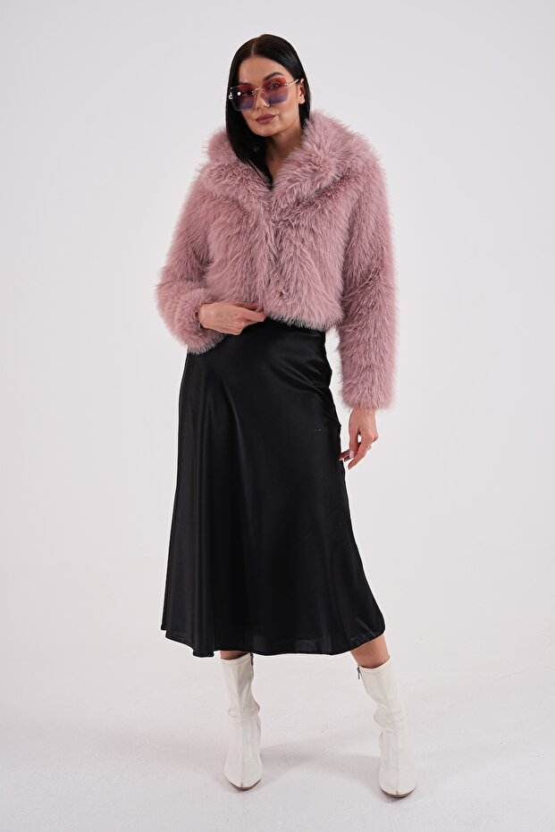 Yakalı Crop Boy Ceket - 1