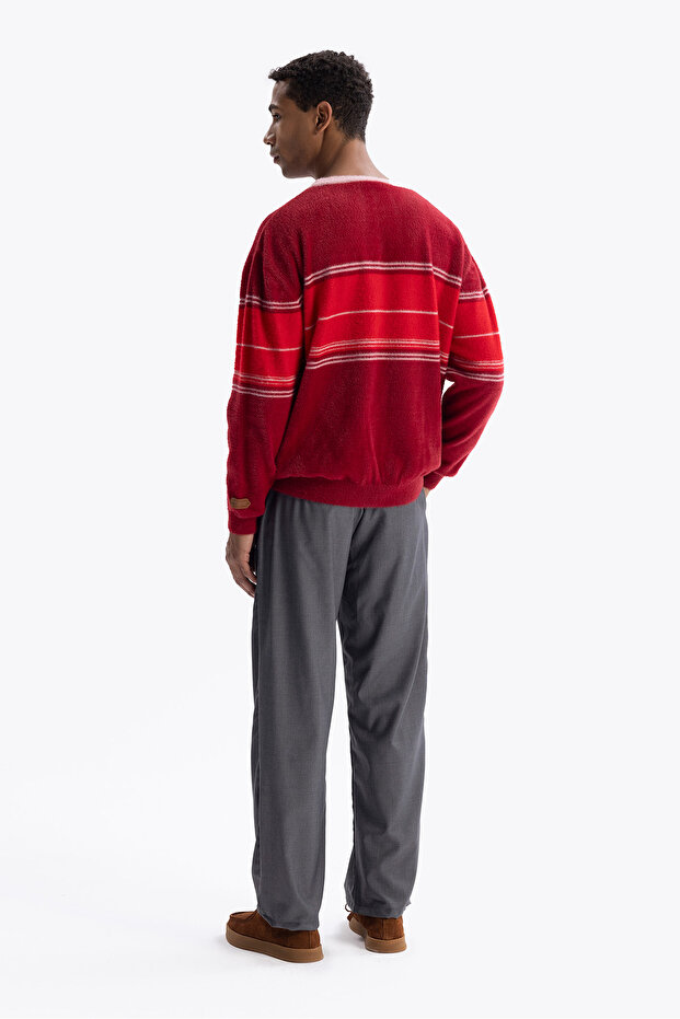 Red Patterned Sweater - 4