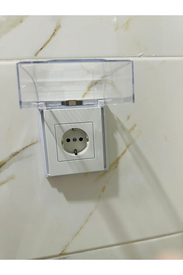 Priz Kapağı Banyo Lavabo Islak Priz Koruma Kapağı Sudan Koruyan Kapağı Açılır Kapanır. Priz Altı - 3