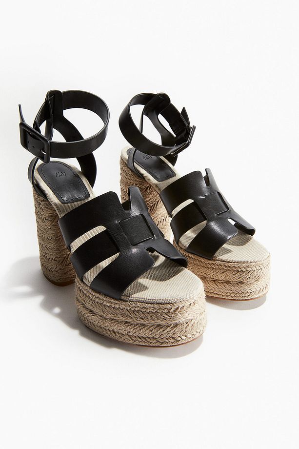 Topuklu ve Platformlu Espadril - 2