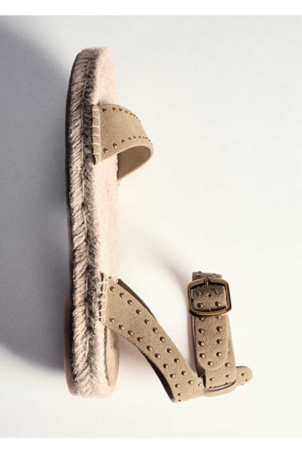 Zımbalı deri sandalet - 3