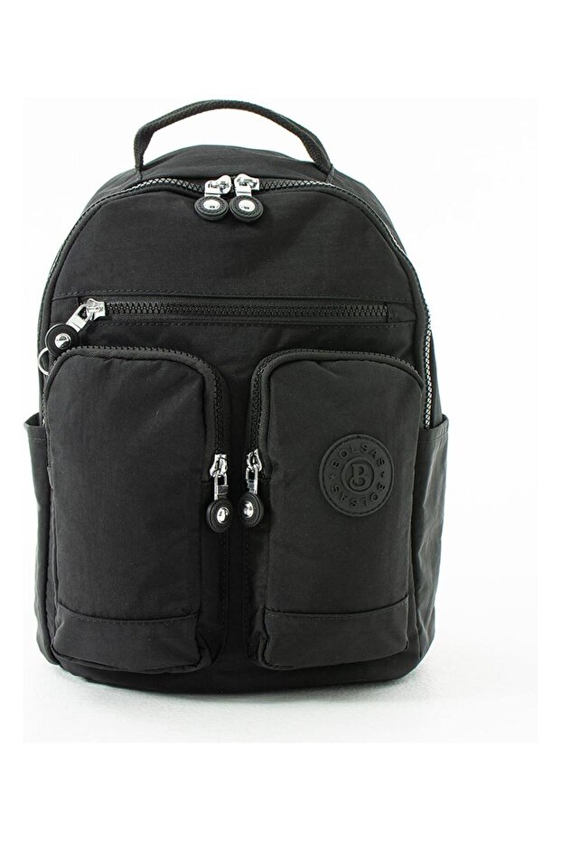 حقيبة ظهر صغيرة مقاومة للماء باللون الأسود - متعددة الأقسام، موديل 1009 - 3