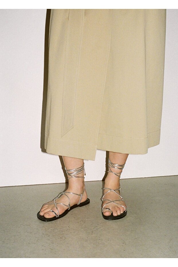 Δερμάτινα πέδιλα με λουράκι - 4