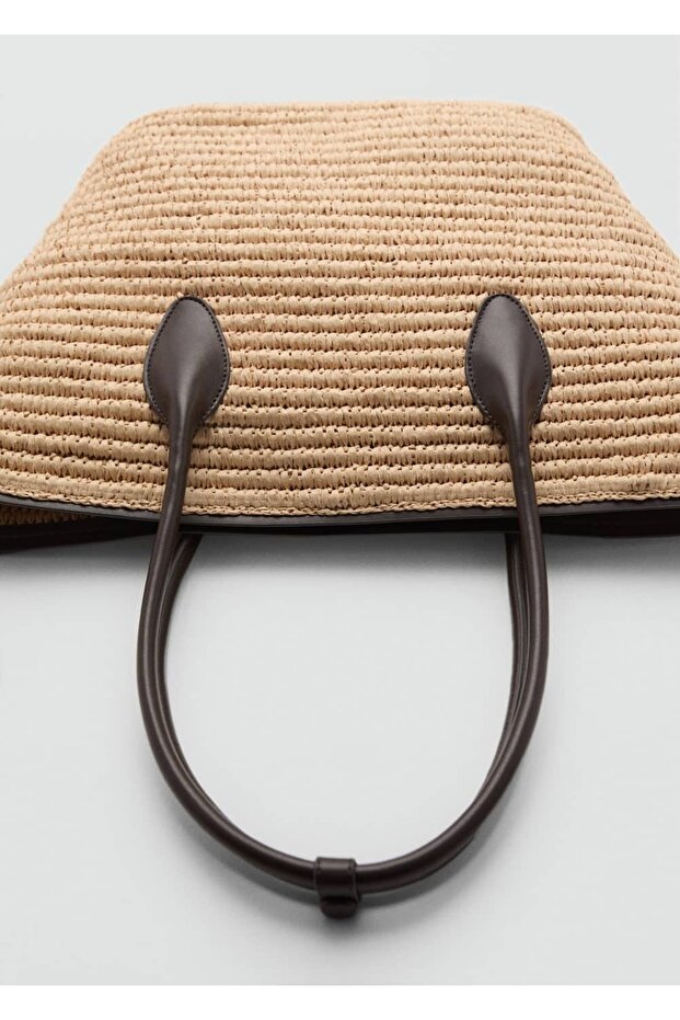 Doğal elyaf maksi tote çanta - 5