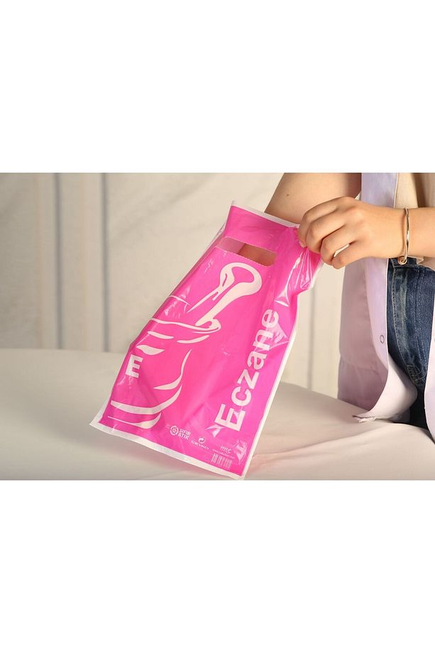 Eczane Poşeti Bio Pembe Havan 20×30 Cm – 100 Adet - 3