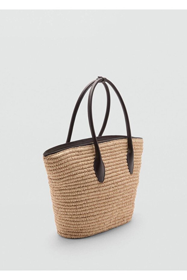 Doğal elyaf maksi tote çanta - 1